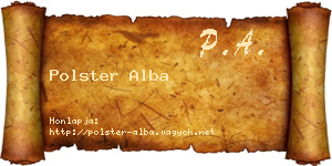 Polster Alba névjegykártya